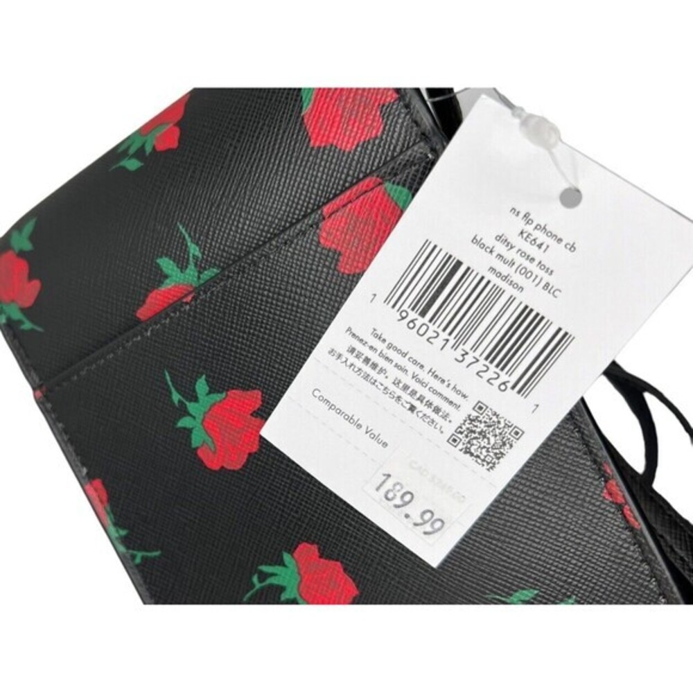 Kate Spade‎ Madison North South Flap Phone Crossbody Rose Toss Print Floral - Picture 6 of 6